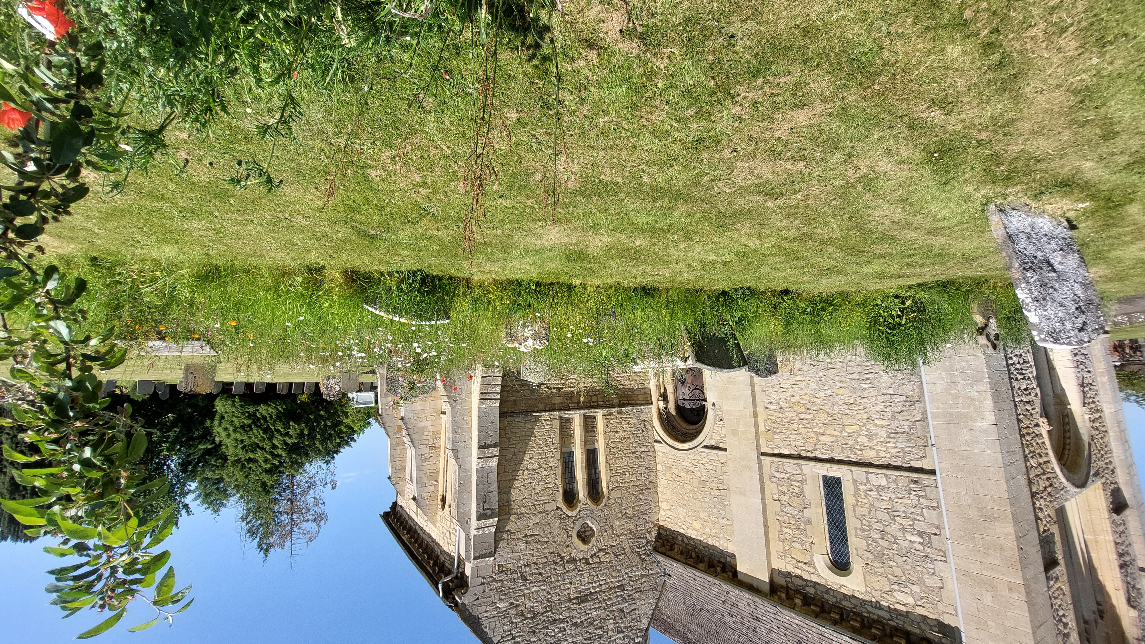 Bredon churchyard with the church in the background