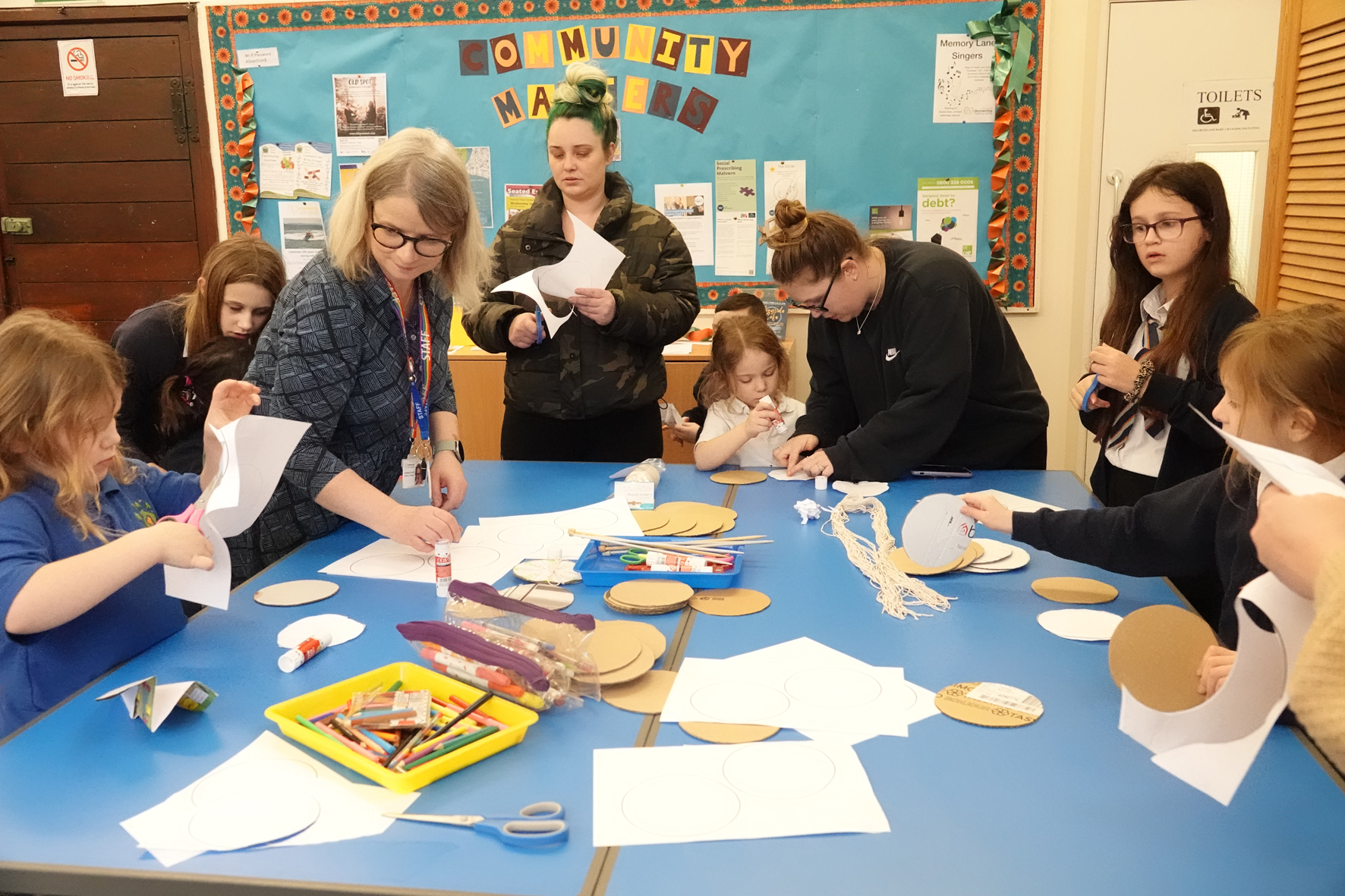 Ness Everitt leading craft at the Malvern Link after school club