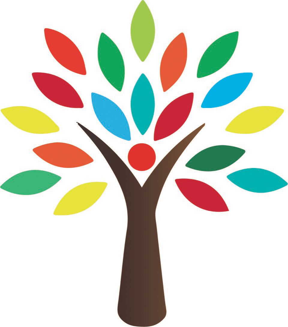 Praying for growth tree logo