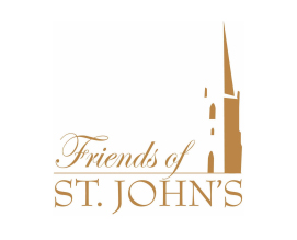 Friends of St John's Church logo with stylised image of the spire