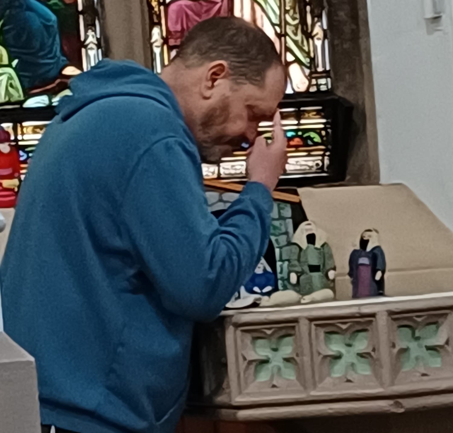 Andy renewing baptism vows