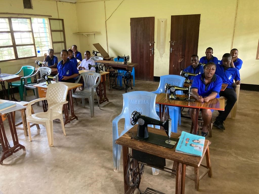 Students in the sewing academy in Morogoro