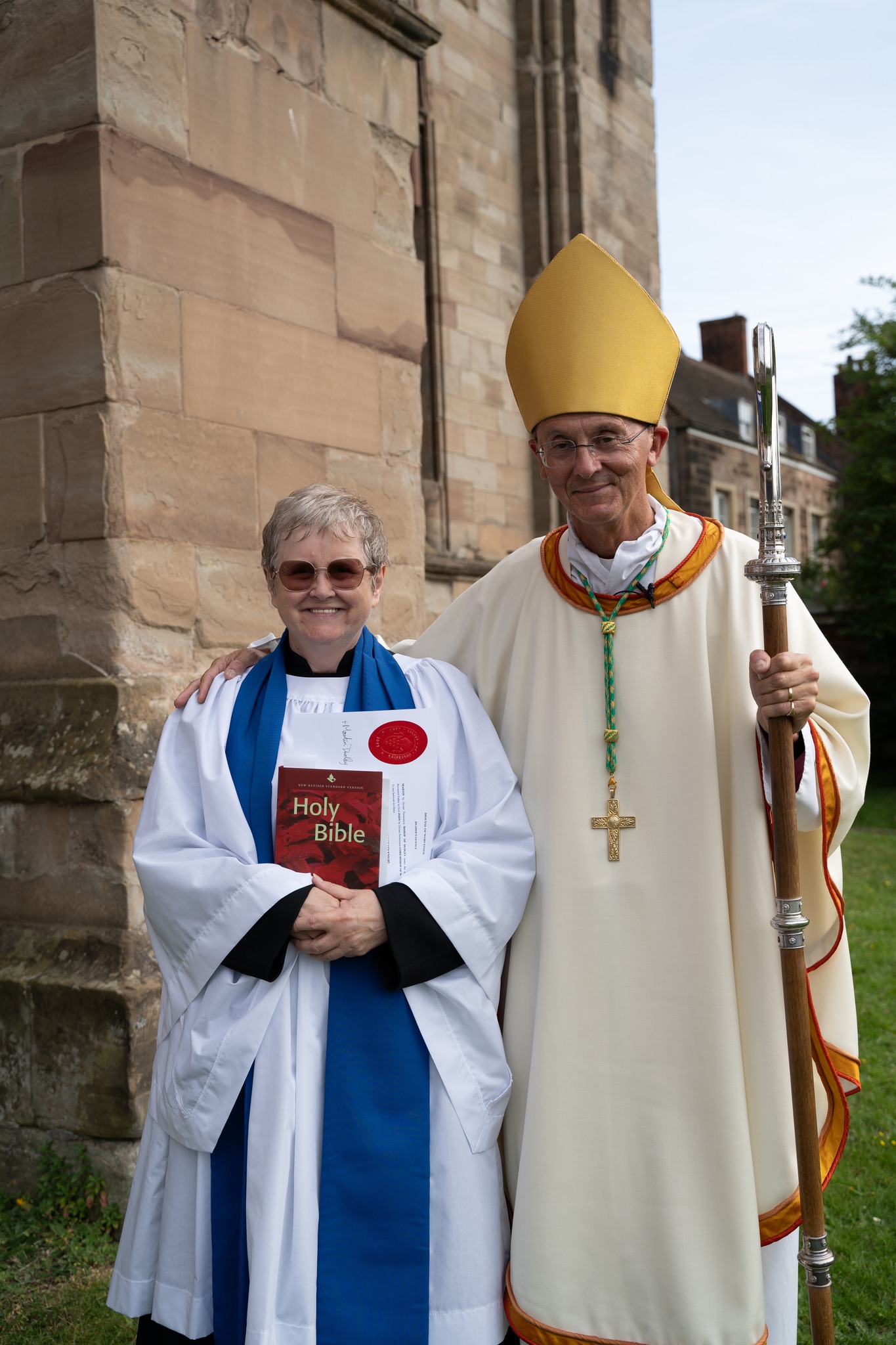 Chris Knight with Bishop John