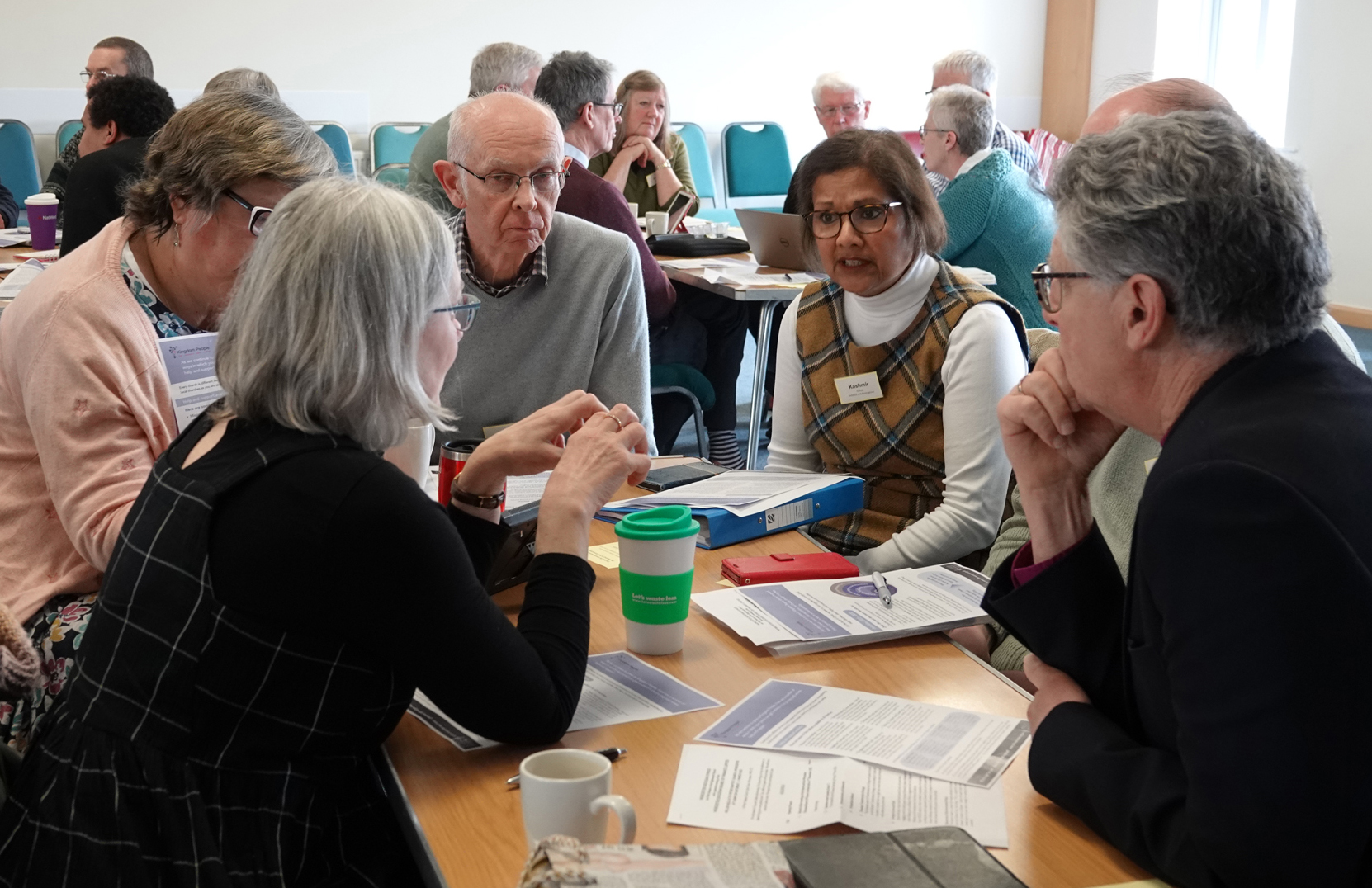 Group of people discussing an item at Diocesan Synod