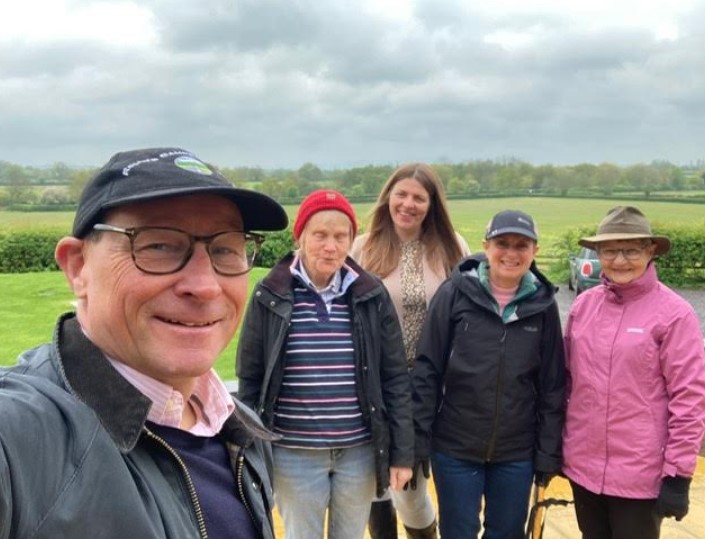 A selfie of a group of people who are part of Flyfords Walking Church