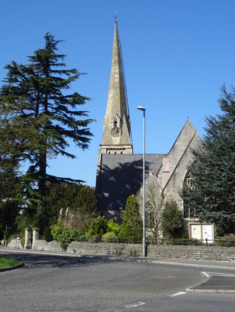 Bengeworth spire being surveyed by Steeplejacks in 2019