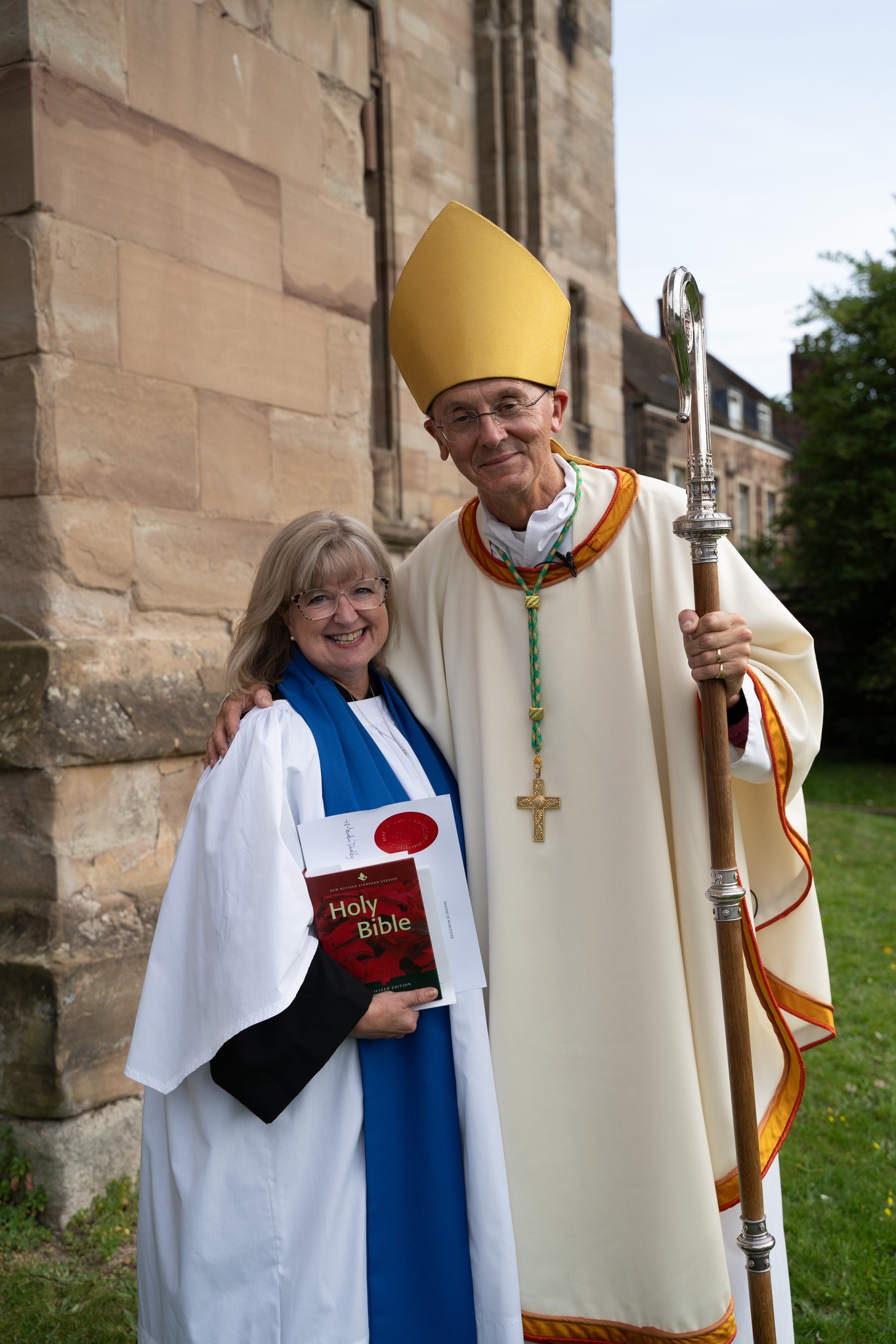 Kay Mason with Bishop John