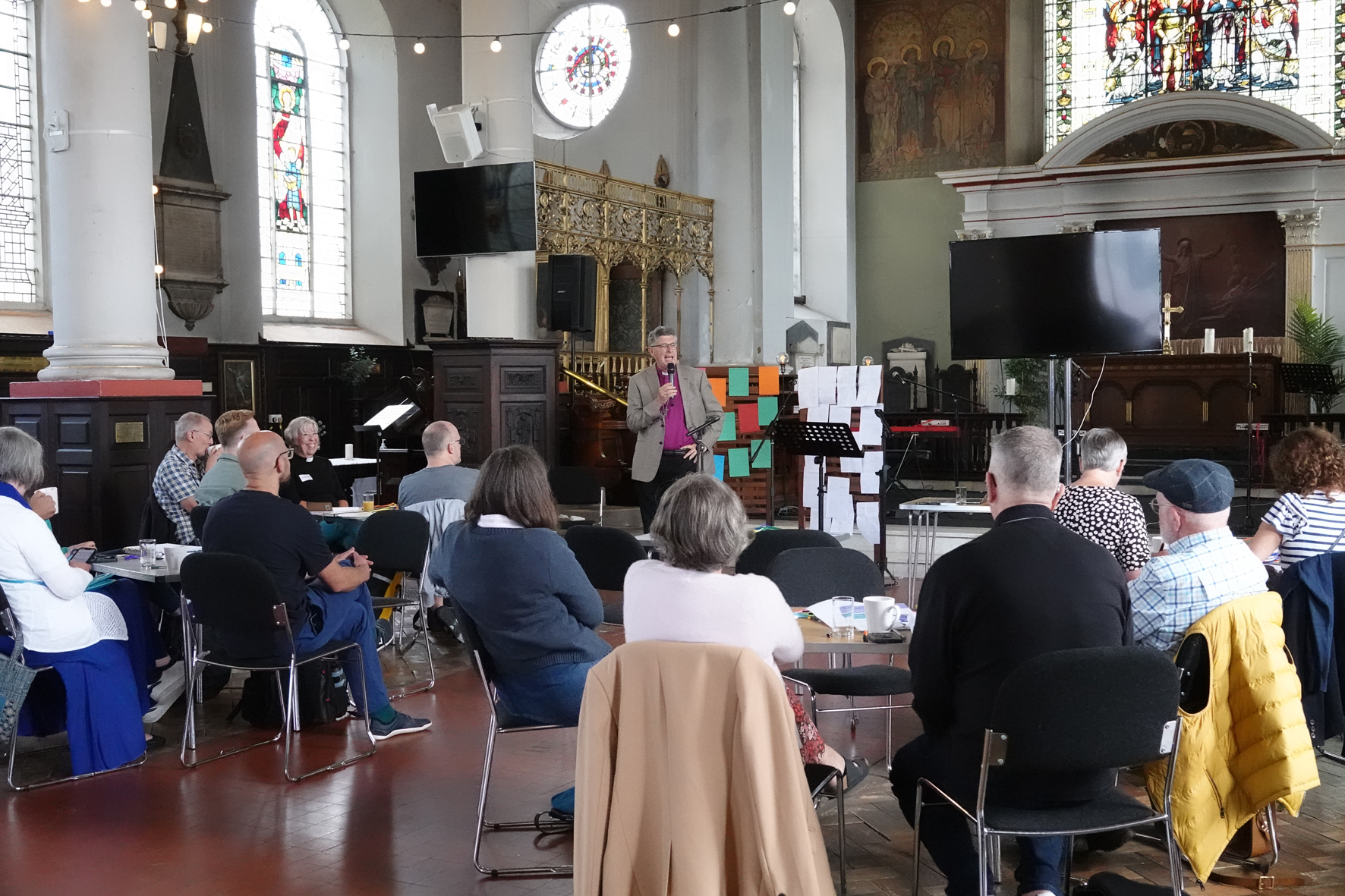 Bishop Martin addresses the Mission Accompaniers gathered in All Saints church