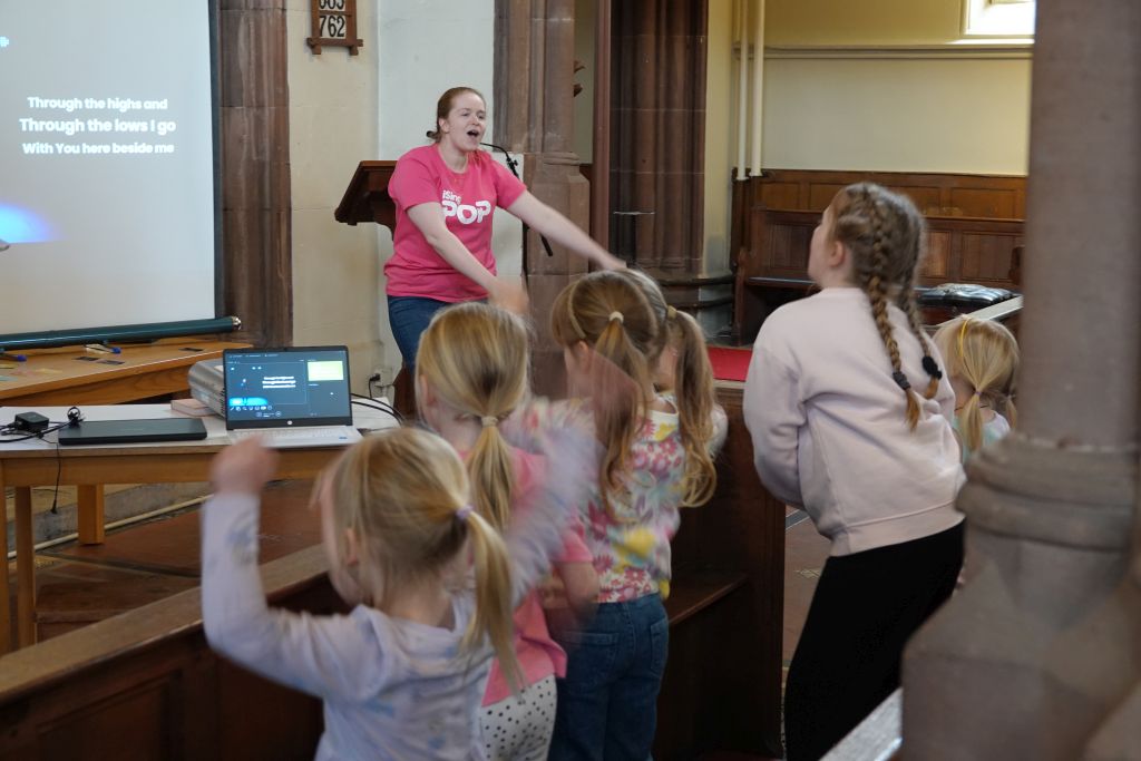Children dance to iSingPop songs at Jamies in Hartlebury