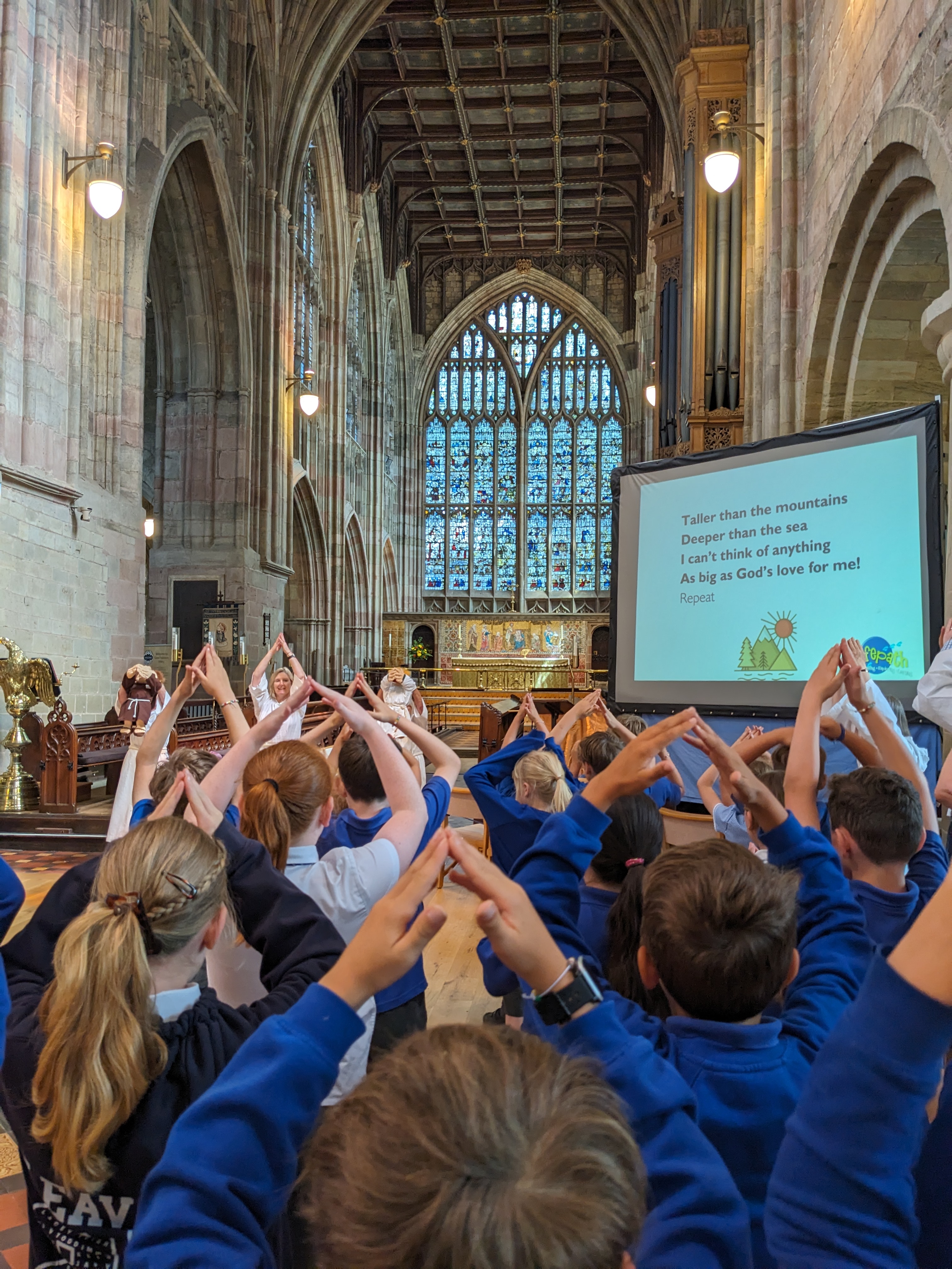 Local schools celebrate life of monks at Great Malvern Priory