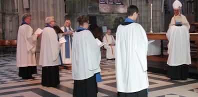 Lay Ministers (Readers) being licensed by Bishop John
