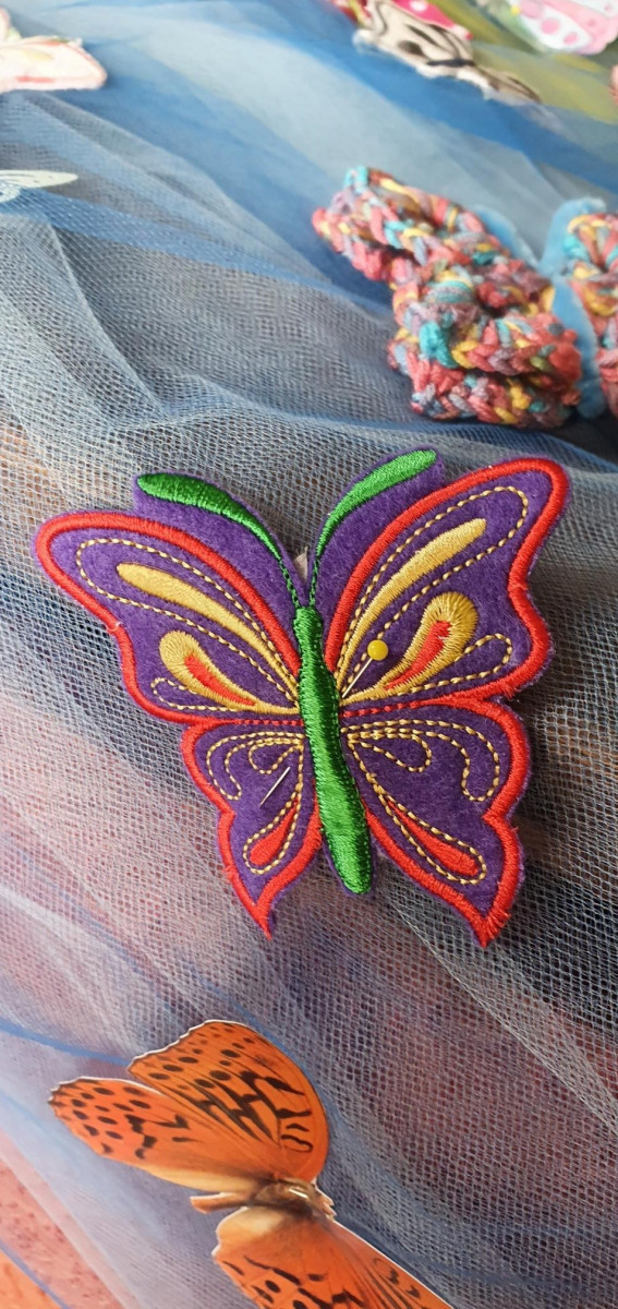 Butterfly on net
