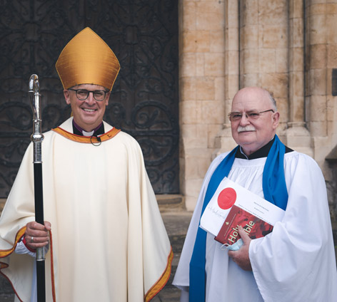 Geoff Tee with Bishop Martin