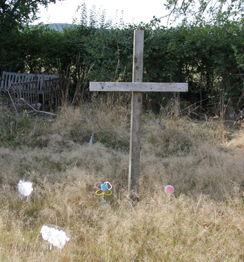 cross in psalm 23 garden