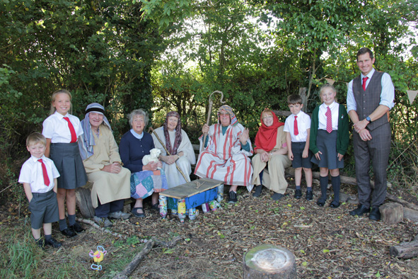 open the book team with pupils from Hanley Swan primary