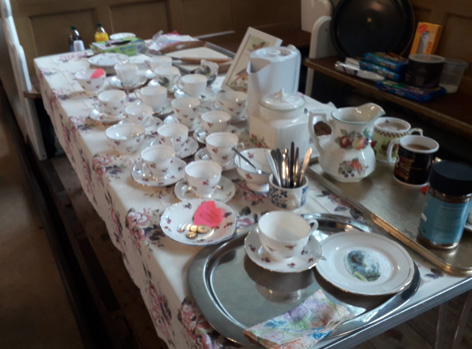 refreshment table at st peter Cradley