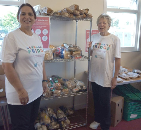 Volunteers at Pickersleigh community fridge
