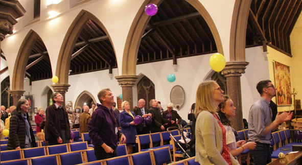 Balloons at St Peter's Church