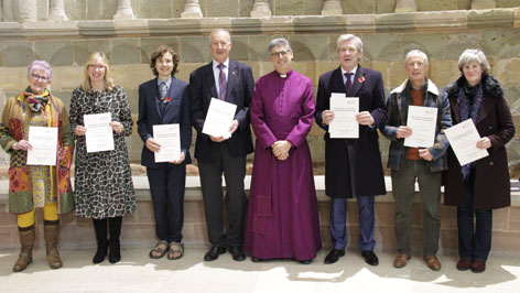 Group from droitwich with their certificates