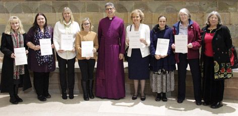 group who met on Zoom with their certificates