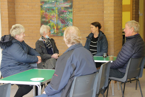 People at the Place of Welcome in Lye Church