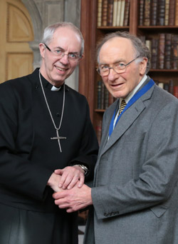 Michael Clark with Archbishop Justin