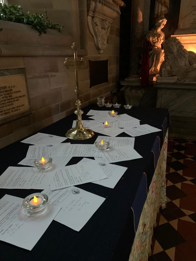 Prayers at Hanbury church