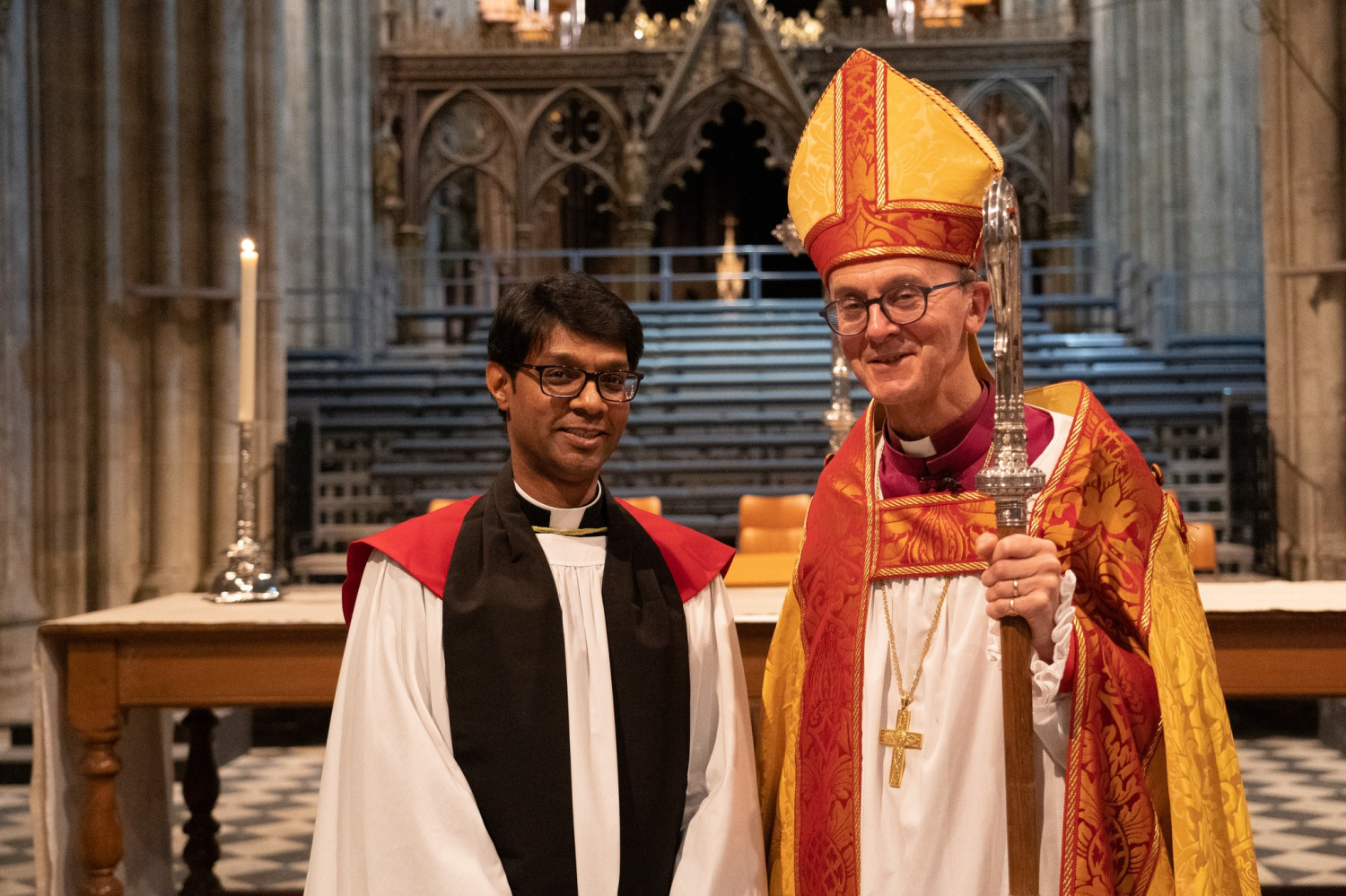 Peniel Rajkumar with Bishop John