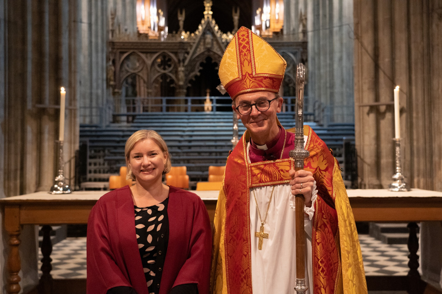 Sam Setchell with Bishop John