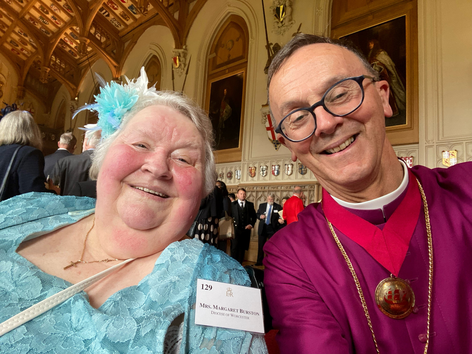 Margaret Burston with Bishop John