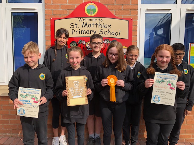 Children with their awards