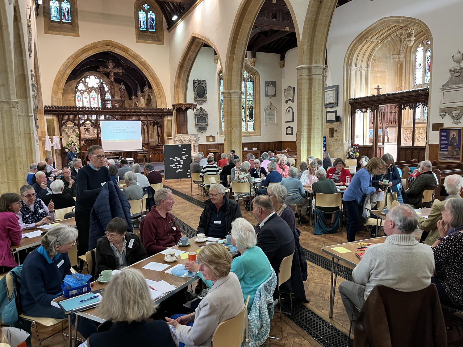 People gathered at the deanery meeting