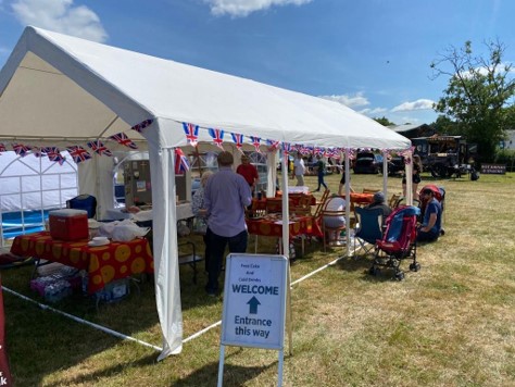 Another view of the church tent