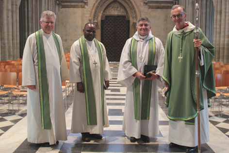 The Dean and Bishop John with Bishops Godfrey and Jorge