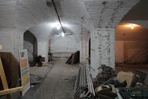 The crypt at St Clements church