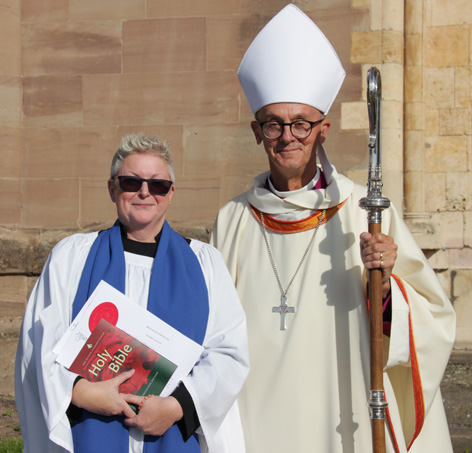 Cary Taylor-Stokes with Bishop John