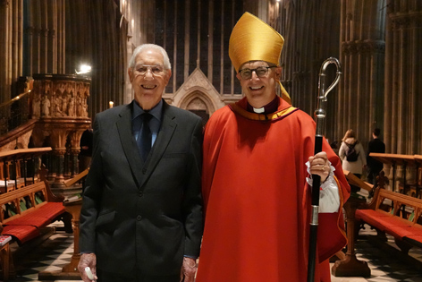 Michael Collins with Bishop Martin