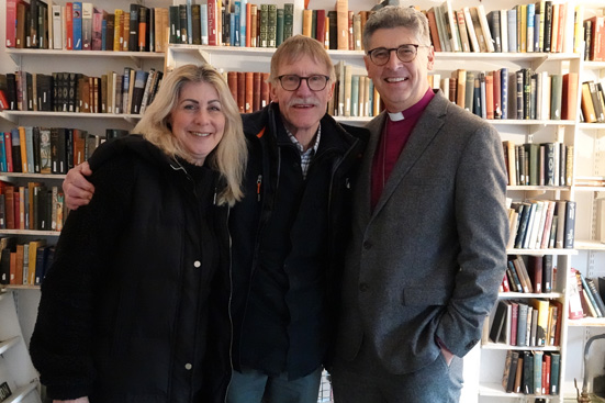 Bishop Martin with Francis and Erica