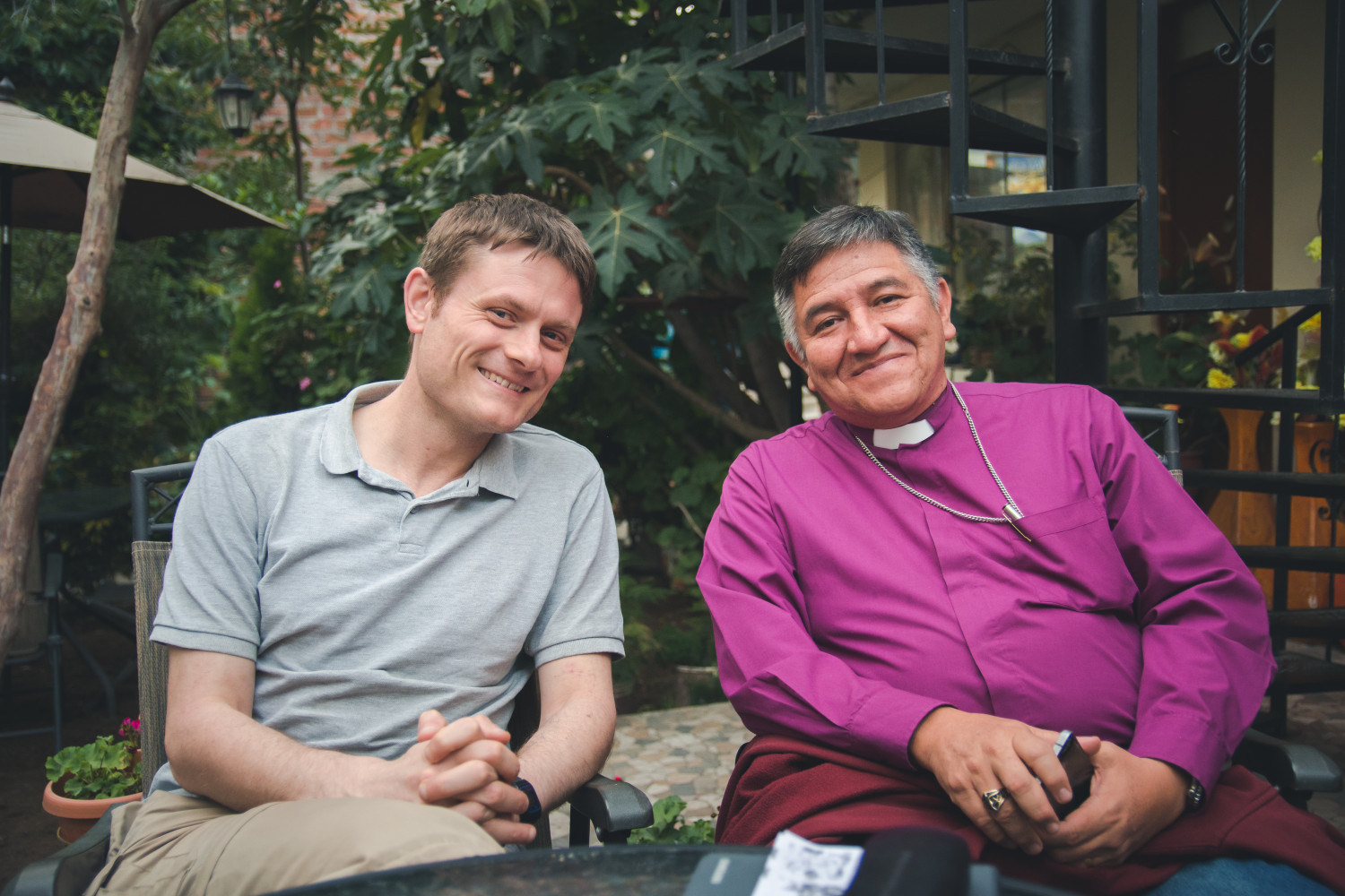 Phil Bradford with Bishop Jorge of Peru