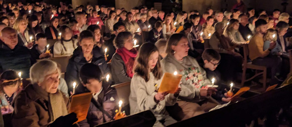 Christingle service at Malvern Priory