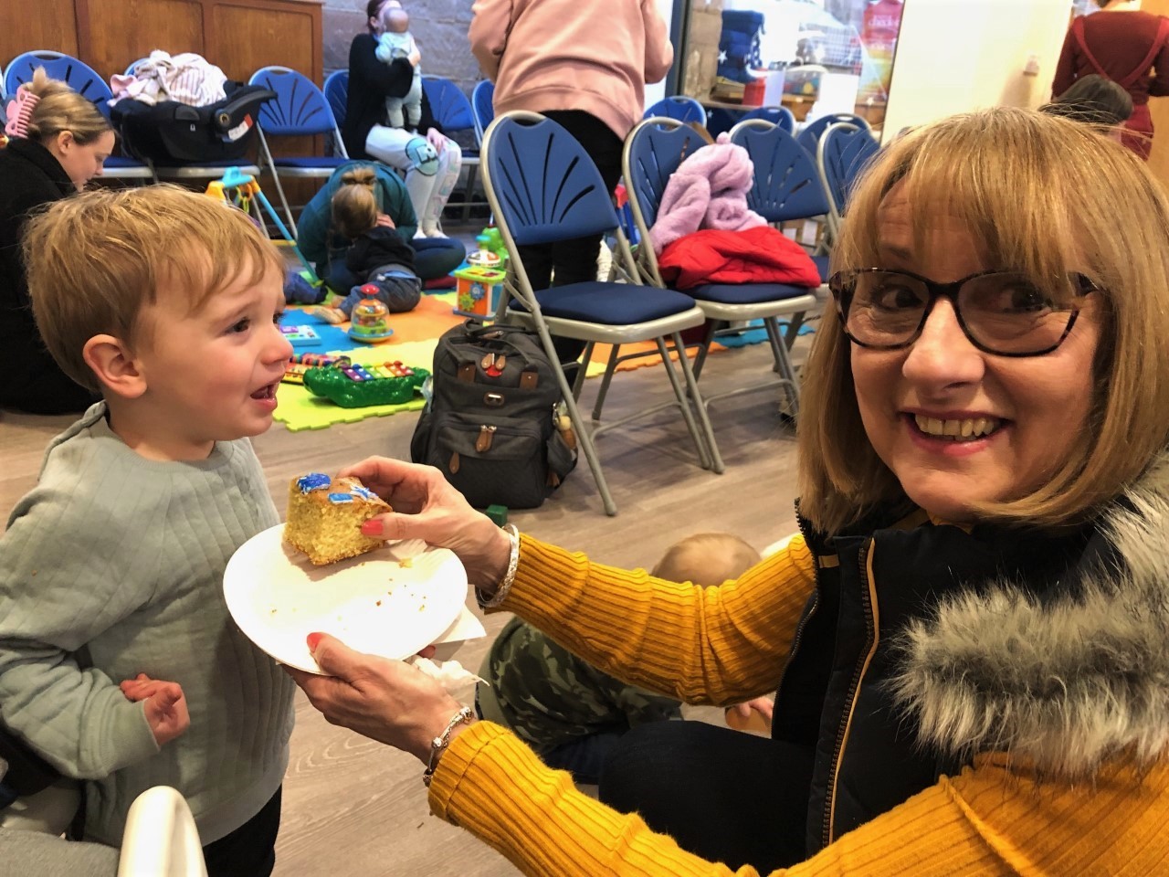 Enjoying some cake at webheath