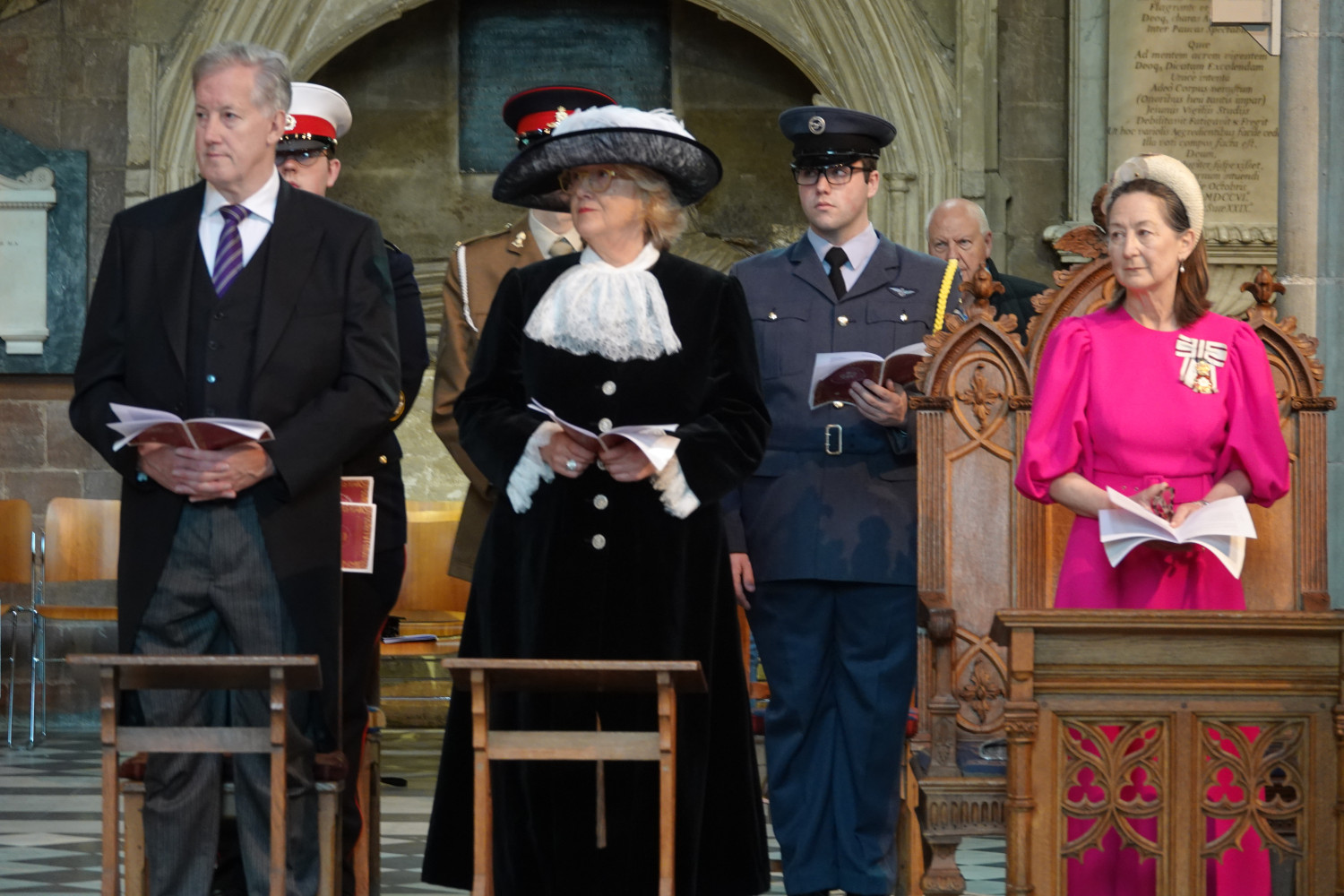 The high sheriff and Lord Lieutenant at the coronation service