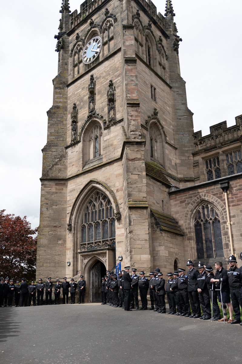 Police outside St Mary's Church