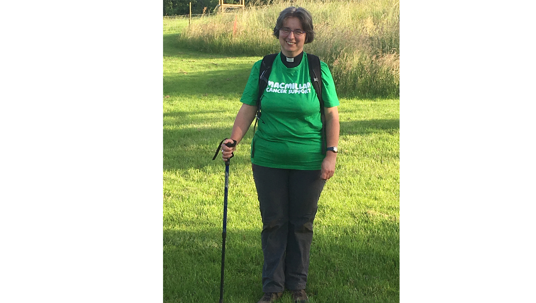 The Revd Anthea Elston ready for her walk